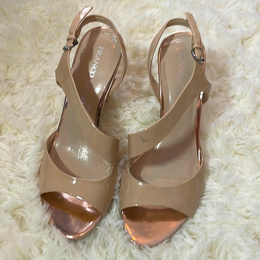 Franco Sarto Nude Wedge Sandals Size 8